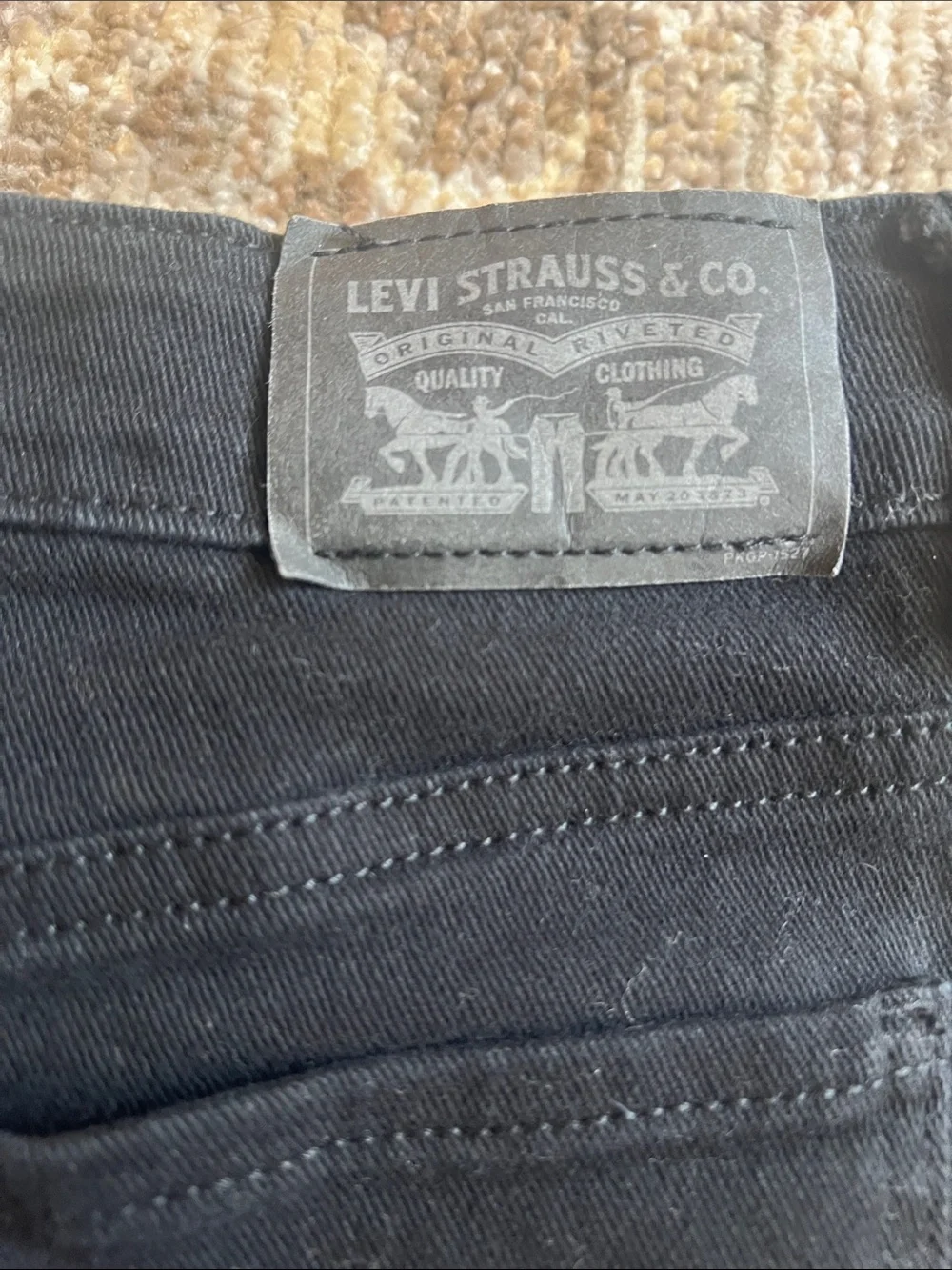 Levi's Black Girls Denim Roll-Cuff Shorts